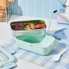 M04-6382 stainless steel lunch box, portable and creative fruit lunch box, compartmentalized lunch box with tableware Item Picture